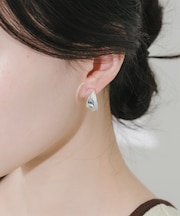 メタルワイドツイストフープイヤリング