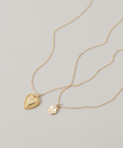 ハートコンチョ2セットネックレス