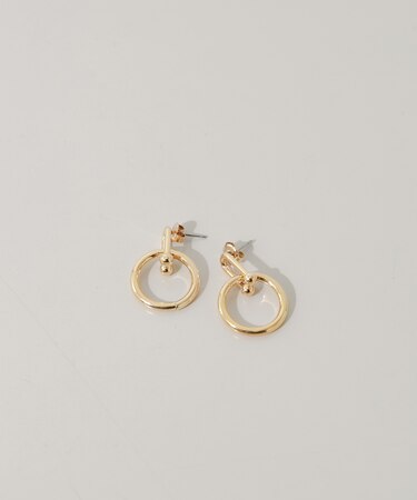 Uチェーンラウンドピアス