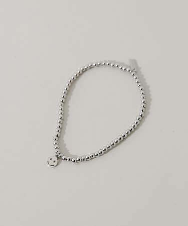 ステンレスチャームビーズブレスレット