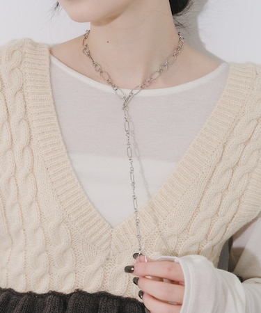 ミックスチェーンYネックレス