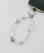 クリアビーズモチーフキーチェーン