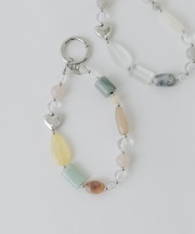 クリアビーズモチーフキーチェーン