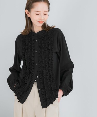 『WEB限定』フロントフリルデザインブラウス