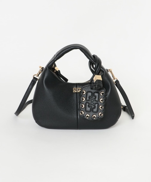 GANNI　HOBO MINI GRAINED