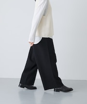 コットンカシミヤニットパンツ