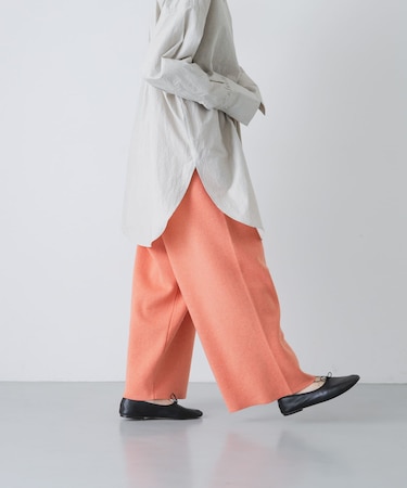 コットンカシミヤニットパンツ