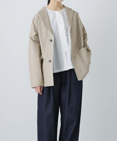 『ユニセックス』コットンテーラードジャケット