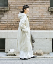 コットンフードラグランコート