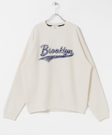 裏起毛プリントスウェットプルオーバー