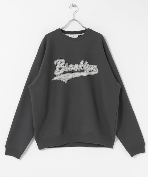 裏起毛プリントスウェットプルオーバー