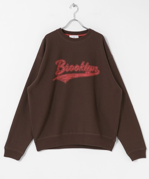 裏起毛プリントスウェットプルオーバー