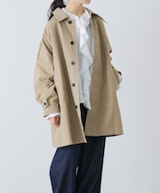 コットンバックタックショートコート