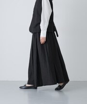 リネンコットンタックスカート