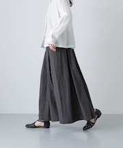 リネンコットンタックスカート