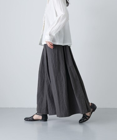 リネンコットンタックスカート