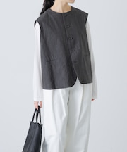 リネンコットンワイドベスト