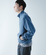 『洗濯可／撥水／防花粉』SKIN Proofハーフジップスウェット