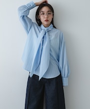 『イージーケア』ボウタイリボンブラウス