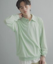 シアーロングスリーブポロシャツ