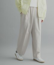 カラー2タックワイドテーパードパンツ