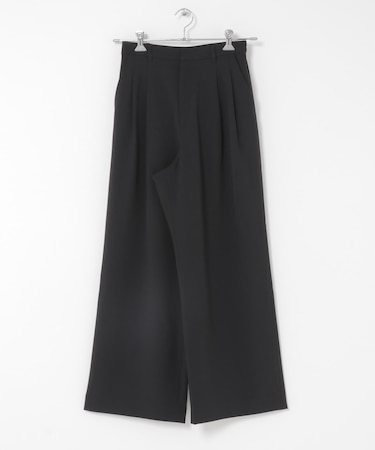 『イージーケア／速乾／UVカット／接触冷感』ツータックルーズスラックス