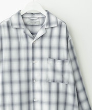 オンブレチェックロングスリーブシャツ