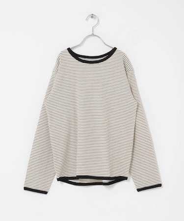 『150サイズ』ワッフルパイピングロングスリーブTシャツ(KIDS)