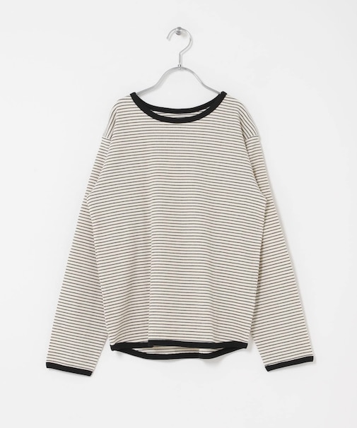 『150サイズ』ワッフルパイピングロングスリーブTシャツ(KIDS)