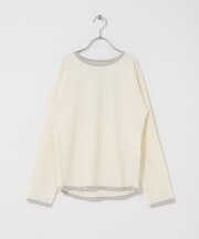『150サイズ』ワッフルパイピングロングスリーブTシャツ(KIDS)