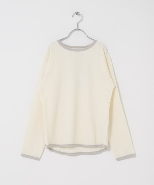 『150サイズ』ワッフルパイピングロングスリーブTシャツ(KIDS)