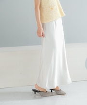 ヴィンテージシルキーサテンイージースカート