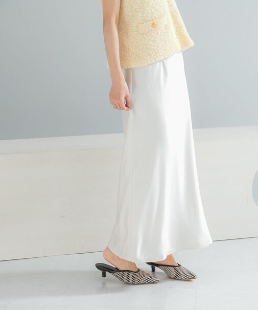 ヴィンテージシルキーサテンイージースカート