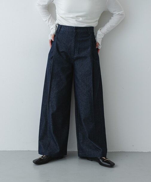 デニムライクスラックス