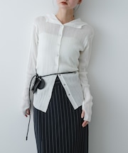 マルチリブニットフーディー