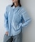 シャーリングデザインシャツ