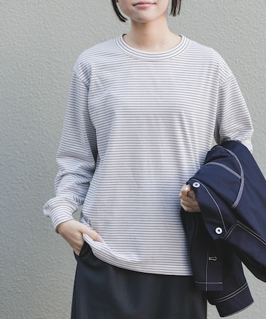 FORK&SPOON CAVEボーダーロングスリーブTシャツ