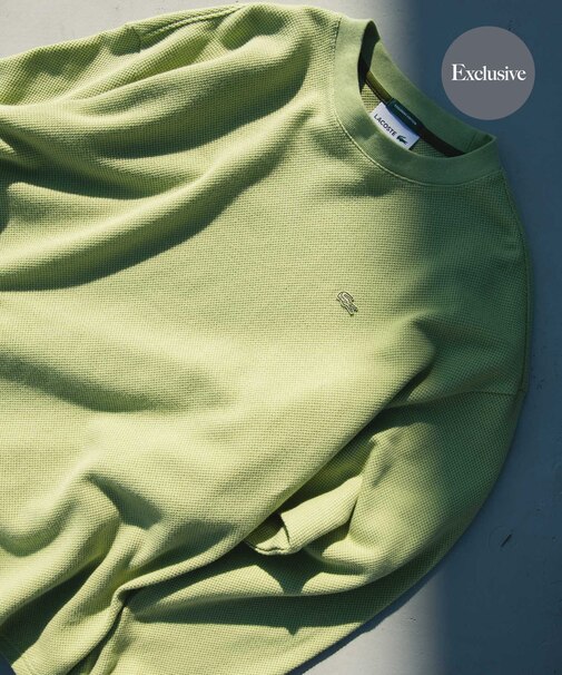 『別注』LACOSTE×DOORS THICK PIQUE ROUND LONG-SLEEVE