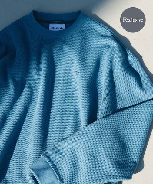 『別注』LACOSTE×DOORS　THICK PIQUE ROUND LONG-SLEEVE