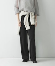 サテンイージーセミフレアパンツ