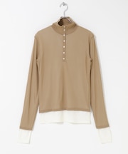 シアーレイヤードカットポロシャツ