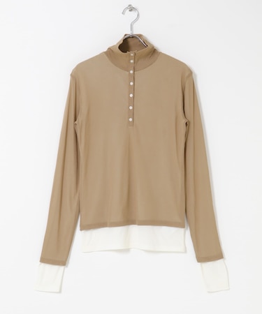 シアーレイヤードカットポロシャツ