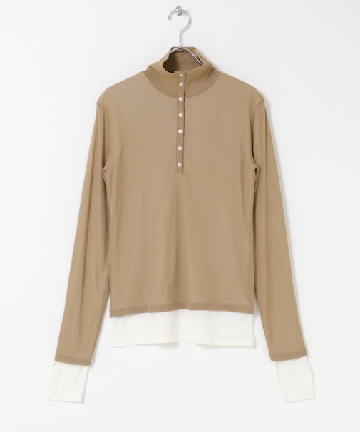 シアーレイヤードカットポロシャツ
