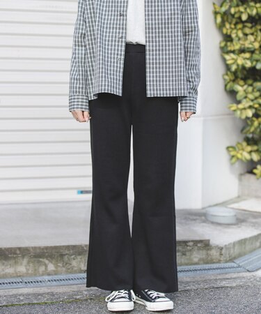 FORK&SPOON　カットフレアパンツ