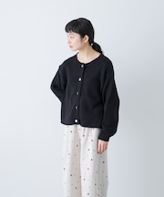 コットンローゲージショートカーディガン