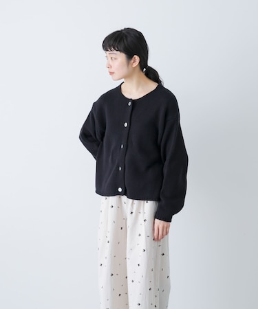 コットンローゲージショートカーディガン