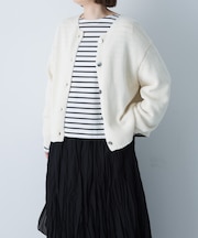 コットンローゲージショートカーディガン