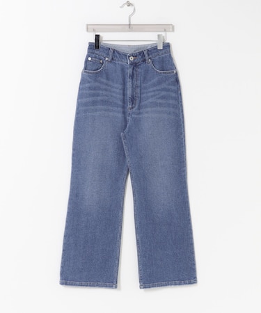 『3サイズ展開』綿麻デニムストレートパンツ