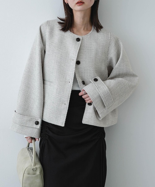 ツイードノーカラージャケット｜アーバンリサーチの通販｜&mall