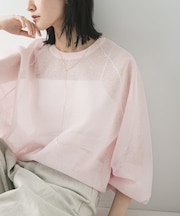 リネン混スポンディッシュニット